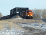 BNSF 5837 "Evolution Series" crossing Yellowstone River